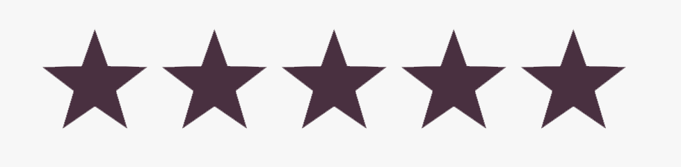 Five dark green stars with lighter green background